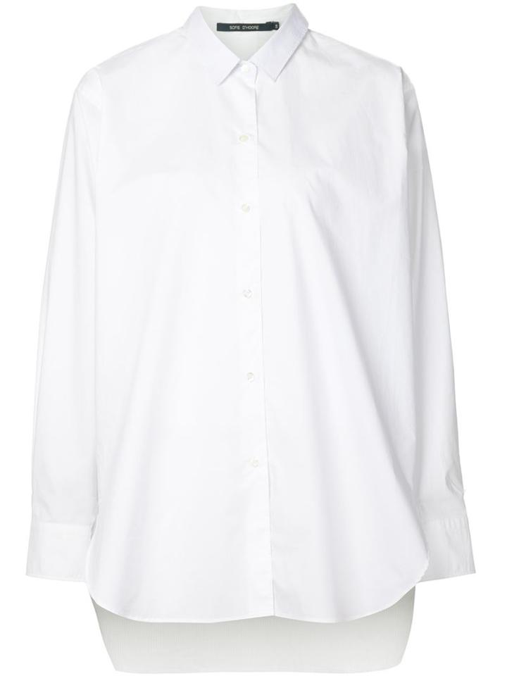 Sofie D Hoore Bloom Contrast Shirt, Women's, Size: 40, White, Cotton