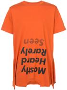 Mostly Heard Rarely Seen Upside Down Logo T-shirt - Yellow & Orange