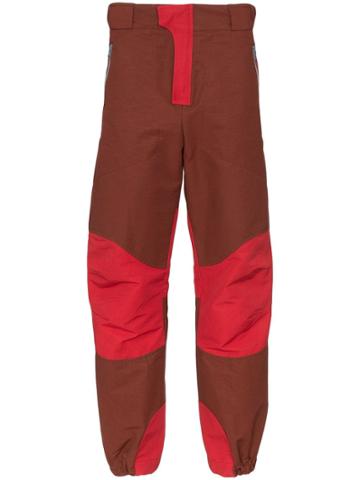 Boramy Viguier Contrasting Panels Wide-leg Trousers - Red