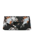 Dries Van Noten Floral Print Clutch, Women's, Black, Cotton/canvas