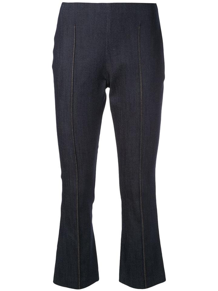 Cinq A Sept Mila Cropped Denim Trousers - Blue