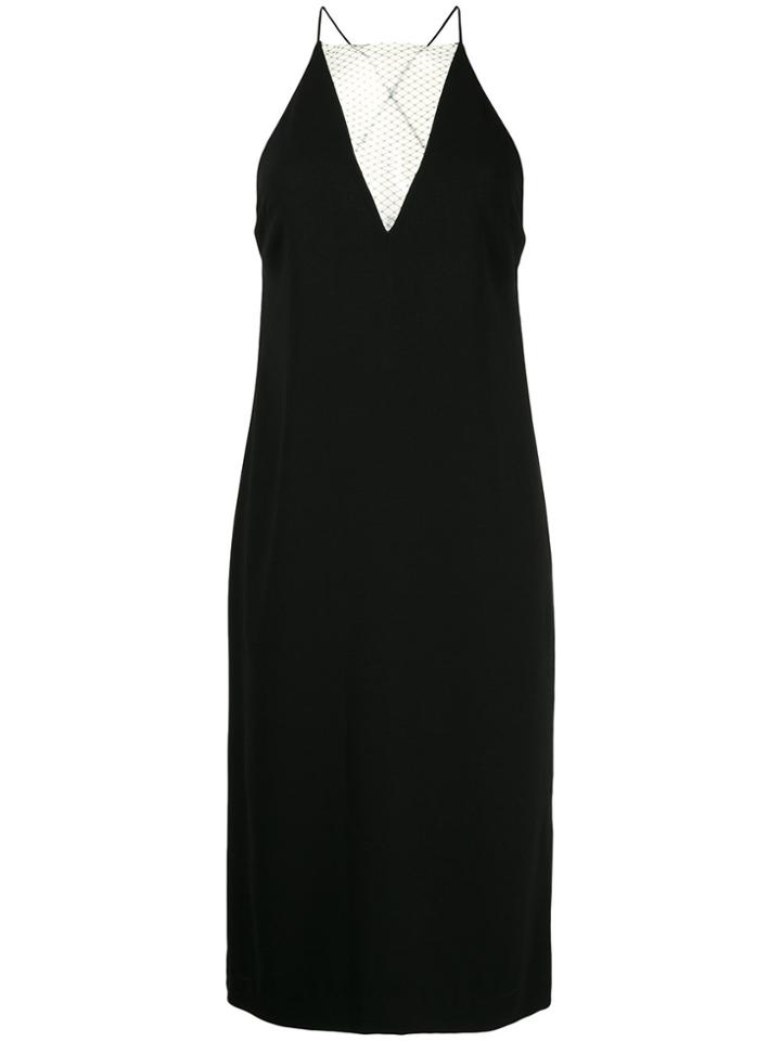 Dion Lee Lace Tile Slip Dress - Black