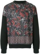 Yoshiokubo Leaf Printed Sweatshirt - Black