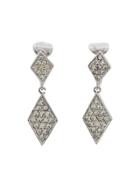Susan Caplan Vintage 1980s Panetta Clip-on Earrings - Silver