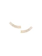 Sarah Noor 'baby Baguette' Diamond Earrings - Metallic