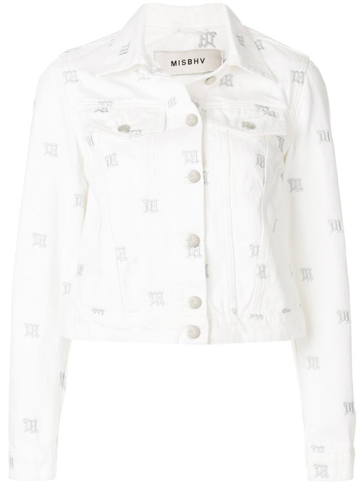 Misbhv Monogram Denim Jacket - White