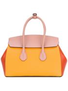 Bally 'sommet' Medium Tote Bag, Women's, Yellow/orange, Calf Leather