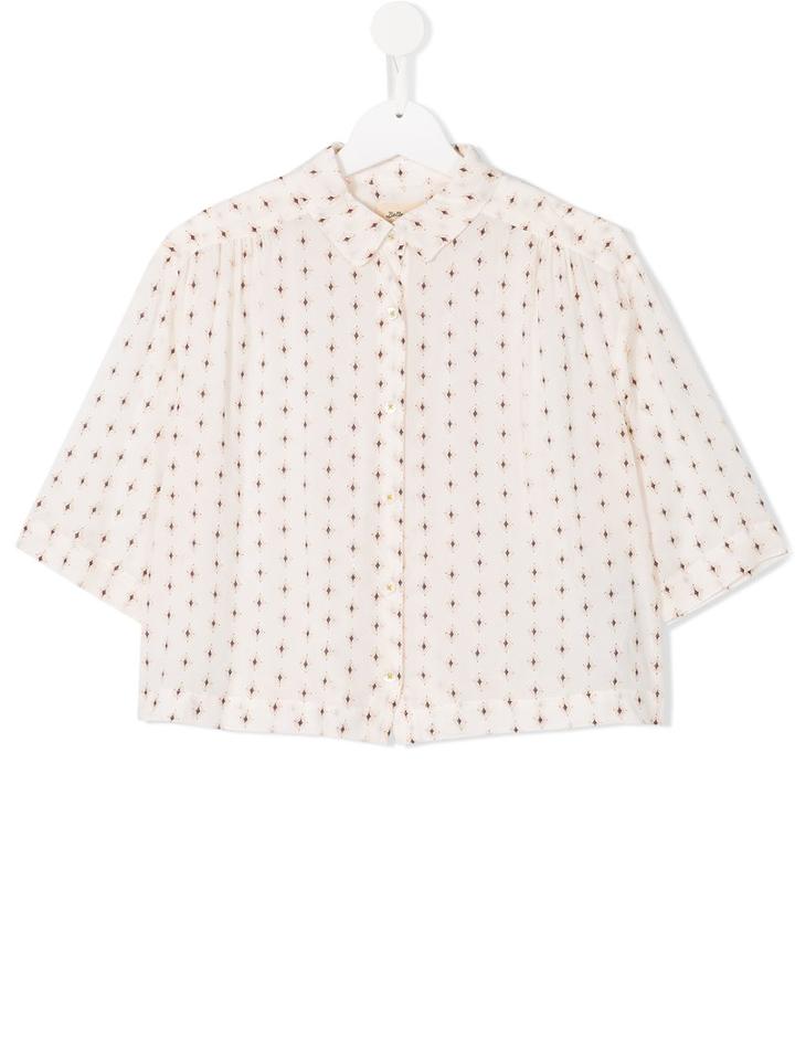 Bellerose Kids Printed Shortsleeved Shirt, Girl's, Size: 16 Yrs, Nude/neutrals