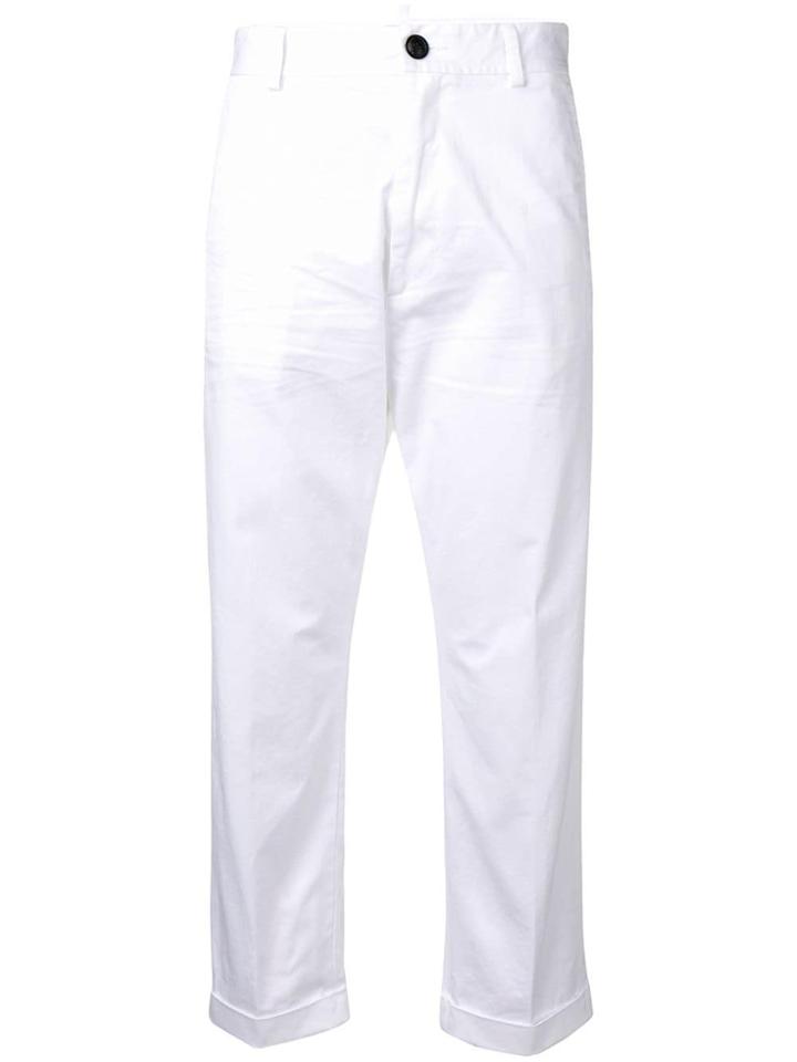 Dsquared2 High-waisted Chino Trousers - White