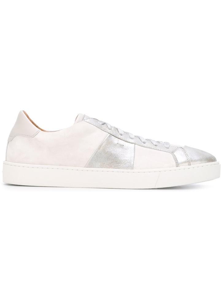 Santoni Contrast Panel Lo-top Sneakers