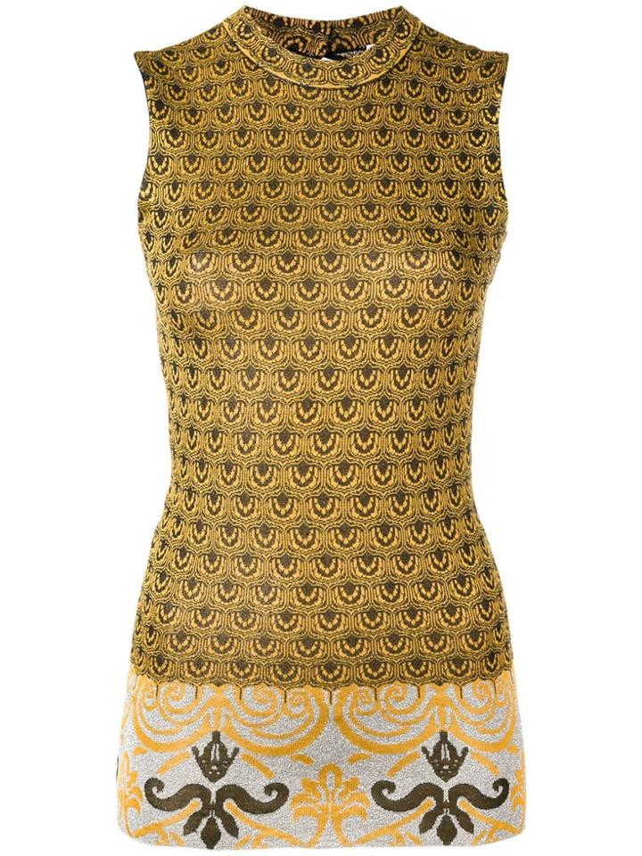 Paco Rabanne Sleeveless Knitted Top - Yellow