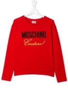 Moschino Kids Teen Logo Print Sweatshirt - Red