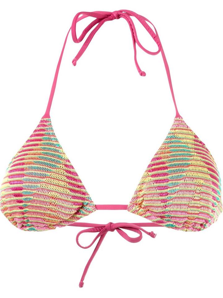 Cecilia Prado Knit Triangle Bikini Top, Women's, Size: Medium, Yellow, Viscose/acrylic