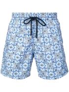 Vilebrequin Geometric Embroidery Swim Shorts - Blue