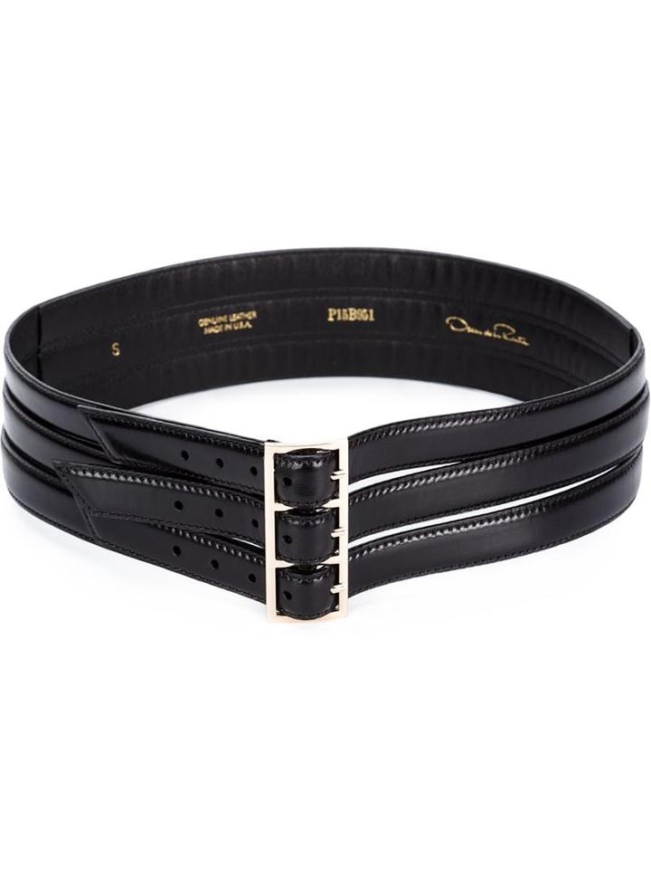 Oscar De La Renta Triple Buckle Belt