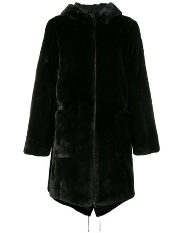Liska Pallas Hooded Parka Coat - Black