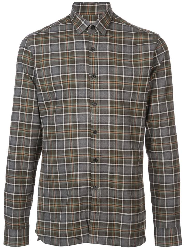 Lanvin Patchwork Plaid Shirt - Green