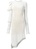 Magda Butrym Asymmetric Knitted Dress, Women's, Size: 38, Nude/neutrals, Cellulose