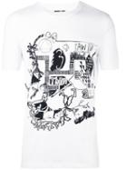Mcq Alexander Mcqueen Graphic Print T-shirt, Men's, Size: Large, White, Cotton