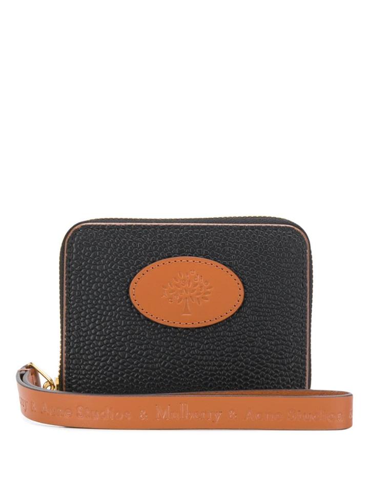 Acne Studios & Mulberry Small Zip-around Scotchgrain Wallet - Black