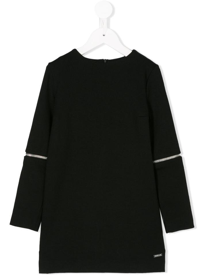 Dsquared2 Kids - Zip Sleeve Long Top - Kids - Nylon/spandex/elastane/viscose - 8 Yrs, Black