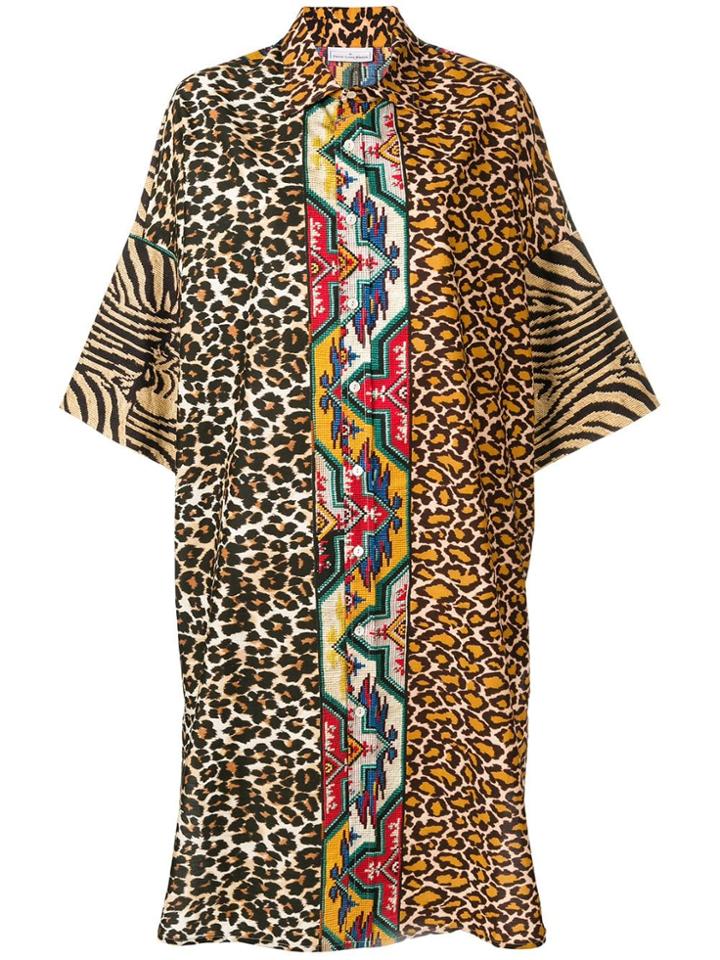 Pierre-louis Mascia Printed Shirt Dress - Brown