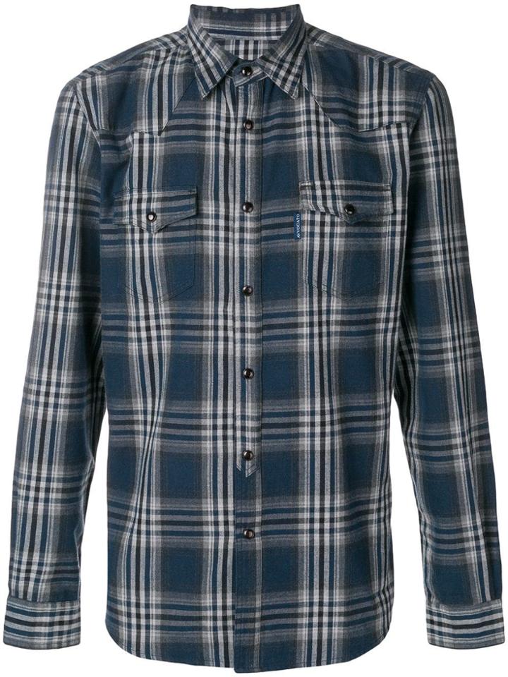 Hydrogen Plaid Classic Shirt - Blue
