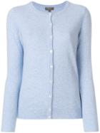 N.peal Cashmere Round Neck Cardigan - Blue