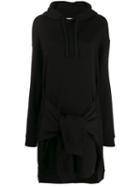 Mcq Alexander Mcqueen Hooded Jumper Dress - Black