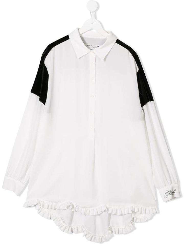Philosophy Di Lorenzo Serafini Kids Colour Block Shirt - White