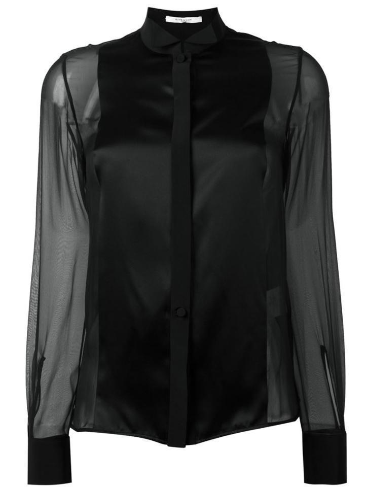 Givenchy Sheer Contrast Panel Shirt