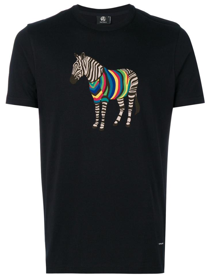 Ps By Paul Smith Zebra Print T-shirt - Black