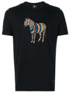 Ps By Paul Smith Zebra Print T-shirt - Black