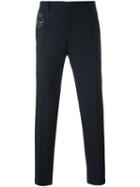 Dolce & Gabbana Tailored Trousers, Men's, Size: 48, Blue, Virgin Wool/cotton/spandex/elastane/polyester