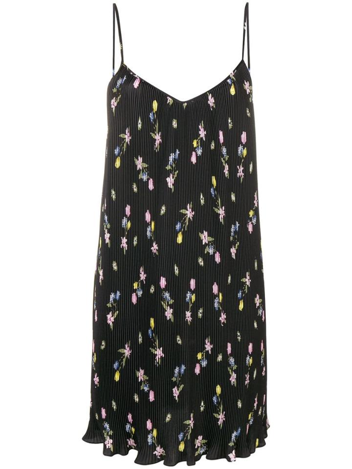 Vivetta Floral Print Pleated Dress - Black