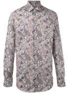 Etro Paisley Print Shirt, Men's, Size: 43, Pink/purple, Cotton/spandex/elastane