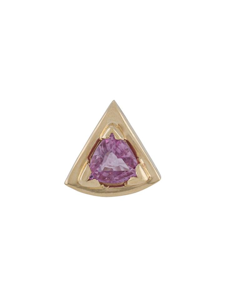 Origin 31 9kt Yellow Gold Pink Sapphire Wedge Stud