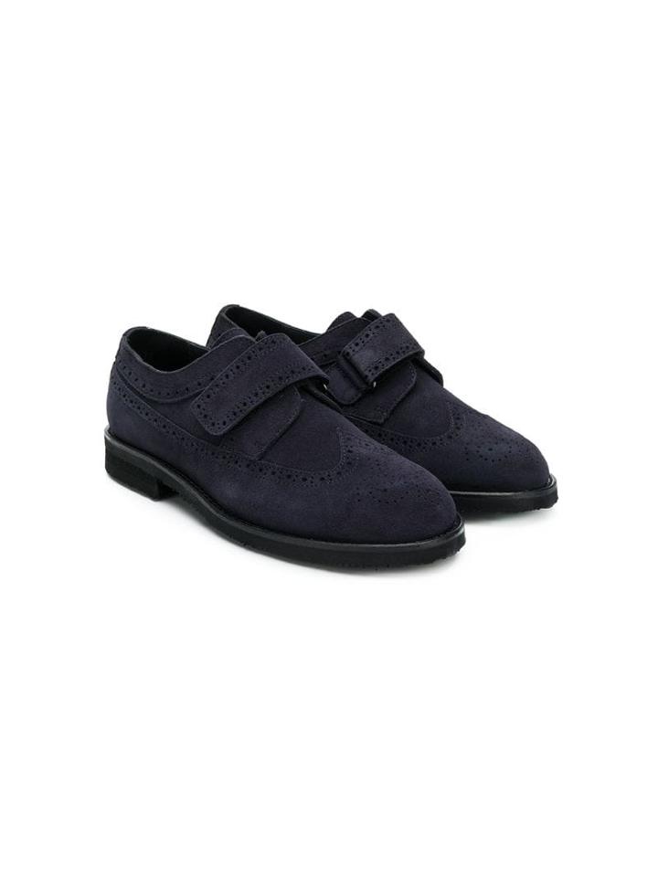 Gallucci Kids Teen Touch Strap Brogues - Blue