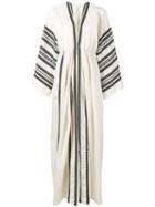 Celia Dragouni - Embroidered Kaftan Dress - Women - Cotton - Xs/s, Nude/neutrals, Cotton