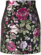 Dolce & Gabbana Floral Pattern Skirt - Black