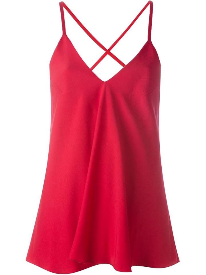 Dondup 'noelie' Cami Top, Women's, Size: 44, Red, Spandex/elastane/acetate/cupro/viscose