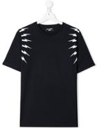 Neil Barrett Kids Teen Lightning T-shirt - Blue