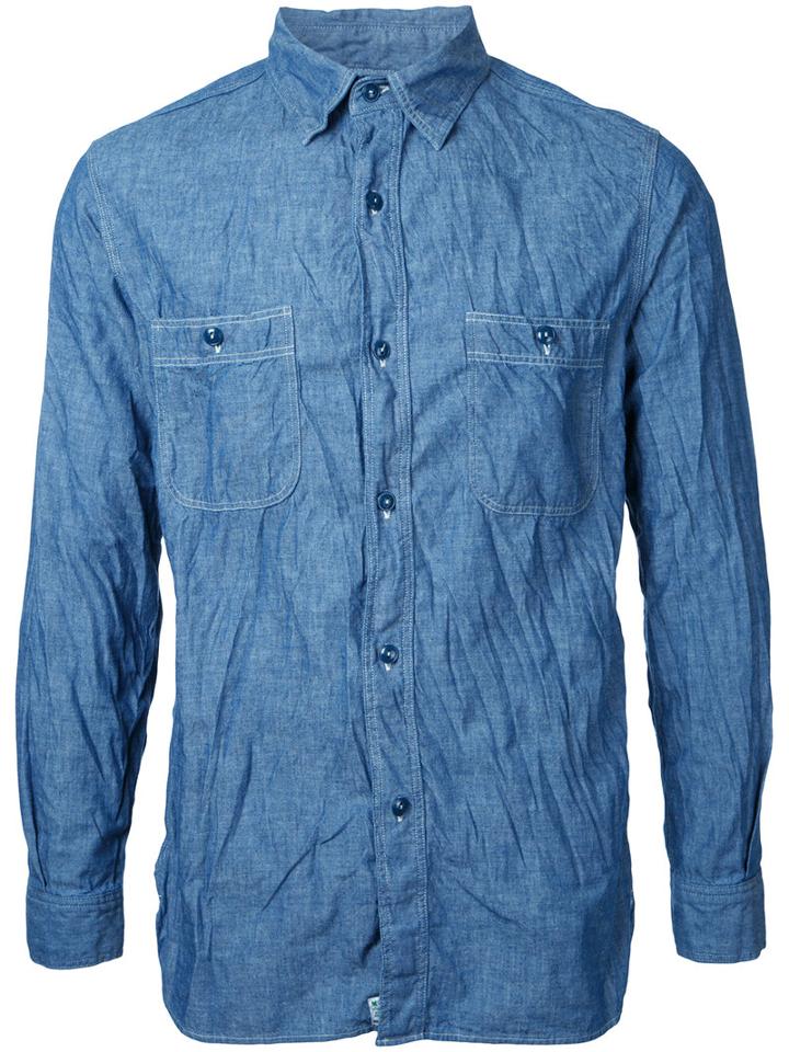 Orslow Chambray Shirt, Men's, Size: 2, Blue, Cotton
