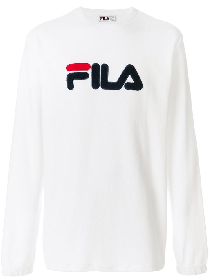 Fila Logo Long-sleeve Sweatshirt - White