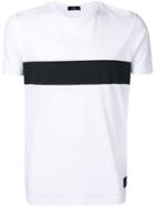 Fay Contrast Stripe T-shirt - White