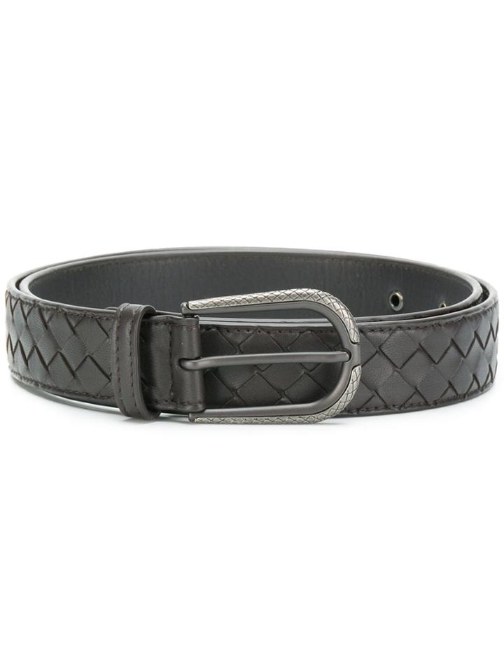 Bottega Veneta Tourmaline Intrecciato Nappa Belt - Brown
