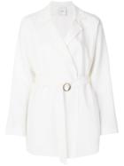 Agnona Belted Waist Coat - White