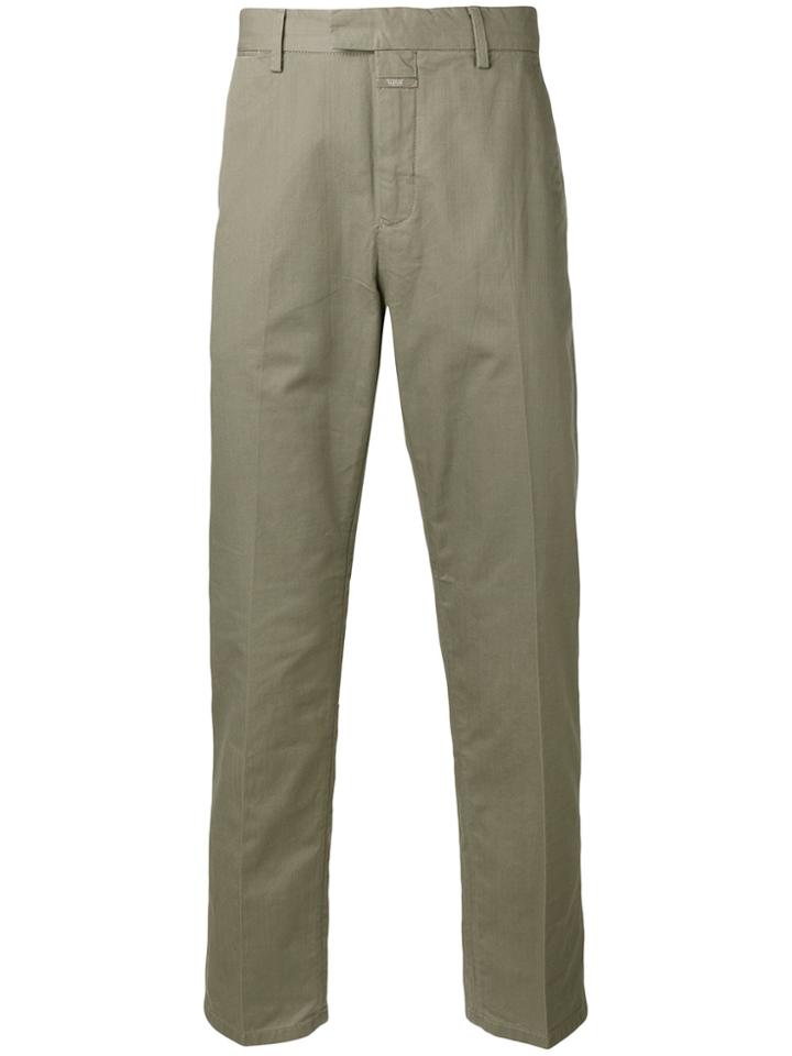Closed Military Chinos - Green