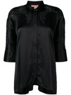 Ermanno Scervino Lace Detail Draped Shirt - Black