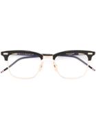 Thom Browne Eyewear Square Frame Glasses - Blue